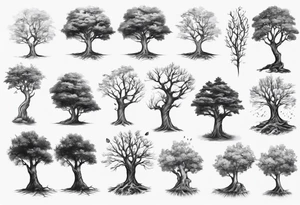 Two trees forearm tattoo idea
