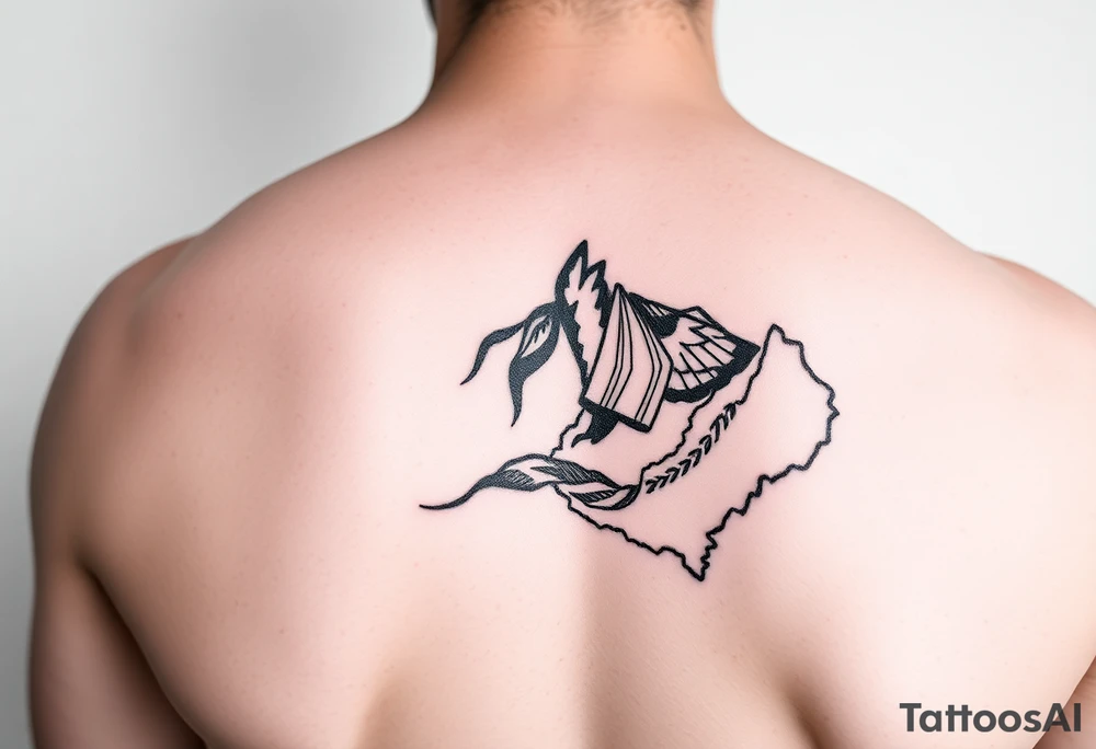 georgia theme tattoo black and white tattoo idea