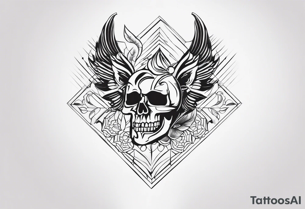 абстрактные линии в виде дыма tattoo idea