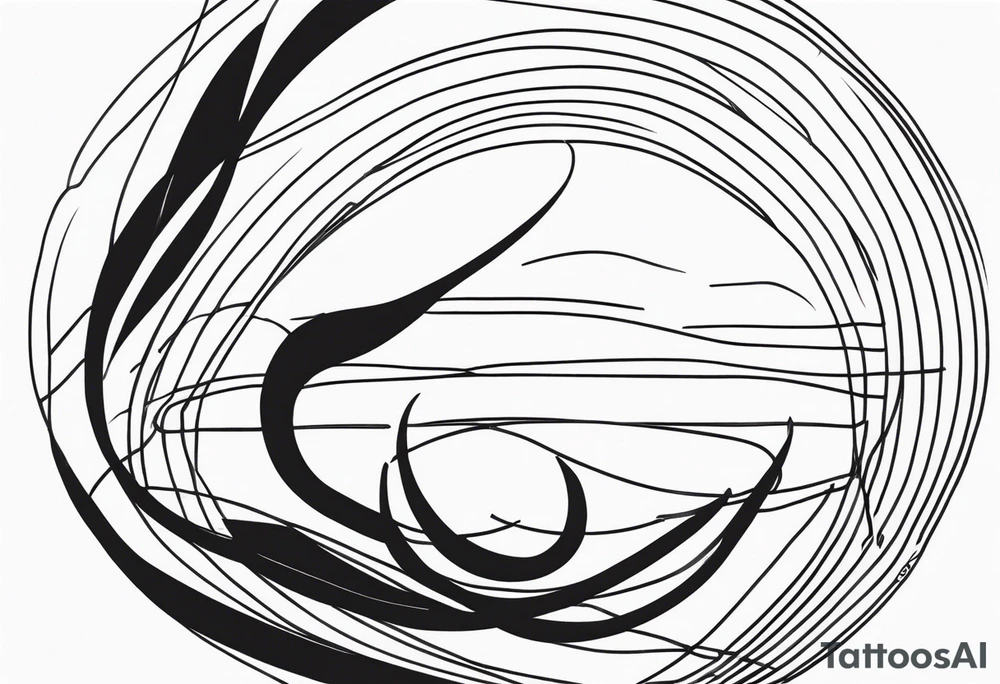 curved caressing lines tattoo idea