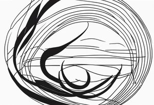 curved caressing lines tattoo idea