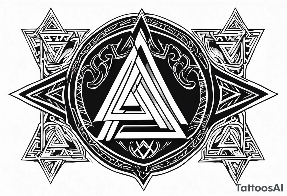 Valhalla shield valknut tattoo idea