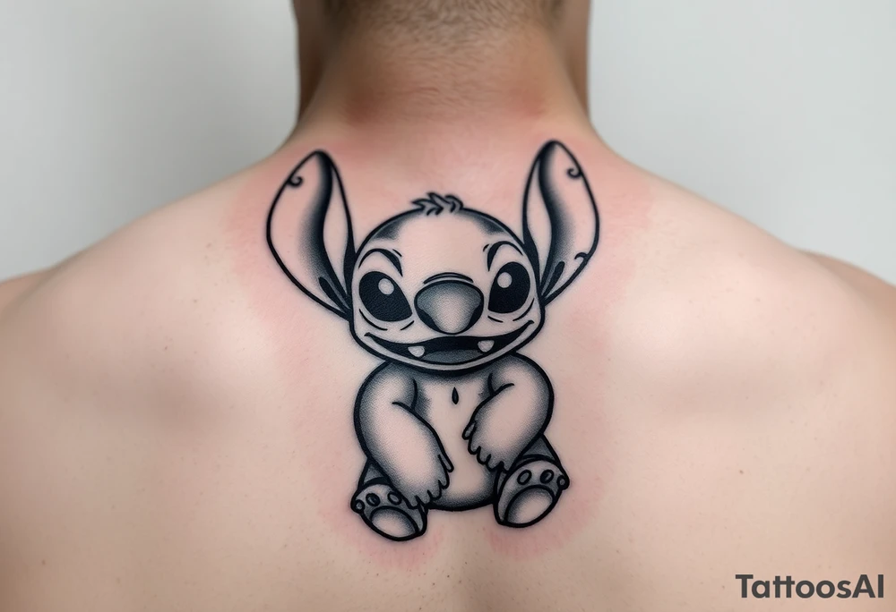 Stitch tattoo from lilo and stitch on arm make it a stencil tattoo idea