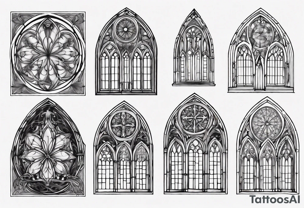 Gothic cathedral window tattoo idea