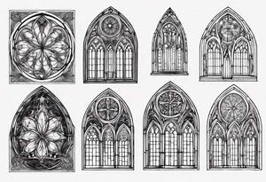 Gothic cathedral window tattoo idea