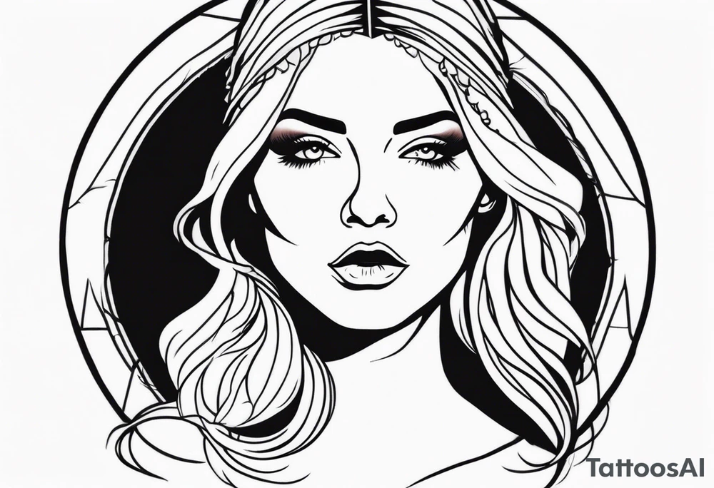 naked woman tattoo idea