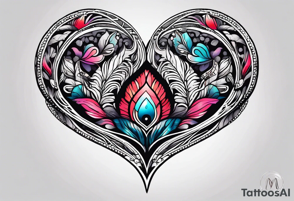 Finger print heart tattoo idea