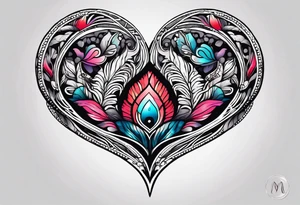 Finger print heart tattoo idea