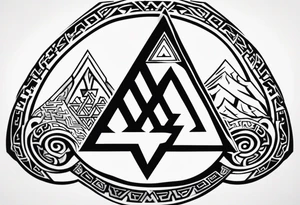 Valhalla shield 
valknut tattoo idea