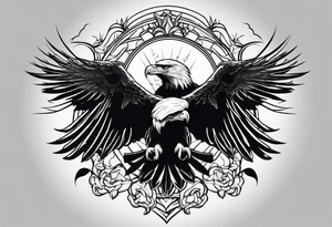 Eagle with two heads tattoo idea