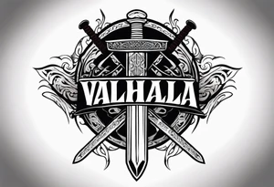 Valhalla  warrior soldier  Sword tattoo idea