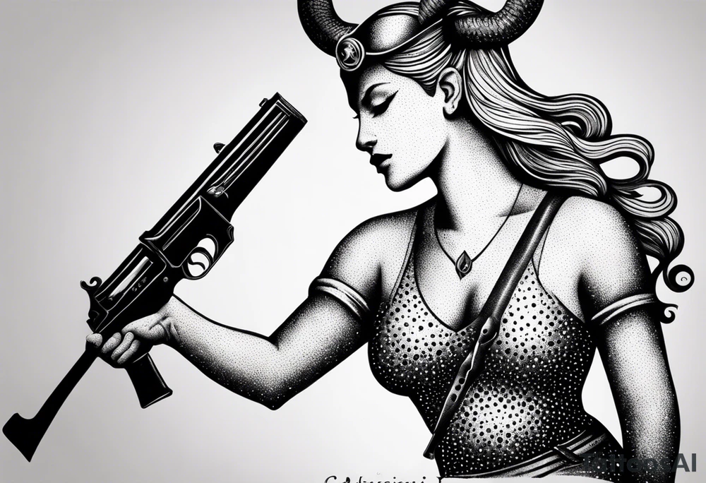 capricorn with shotgun tattoo idea
