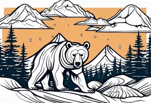 bear mountain tattoo idea