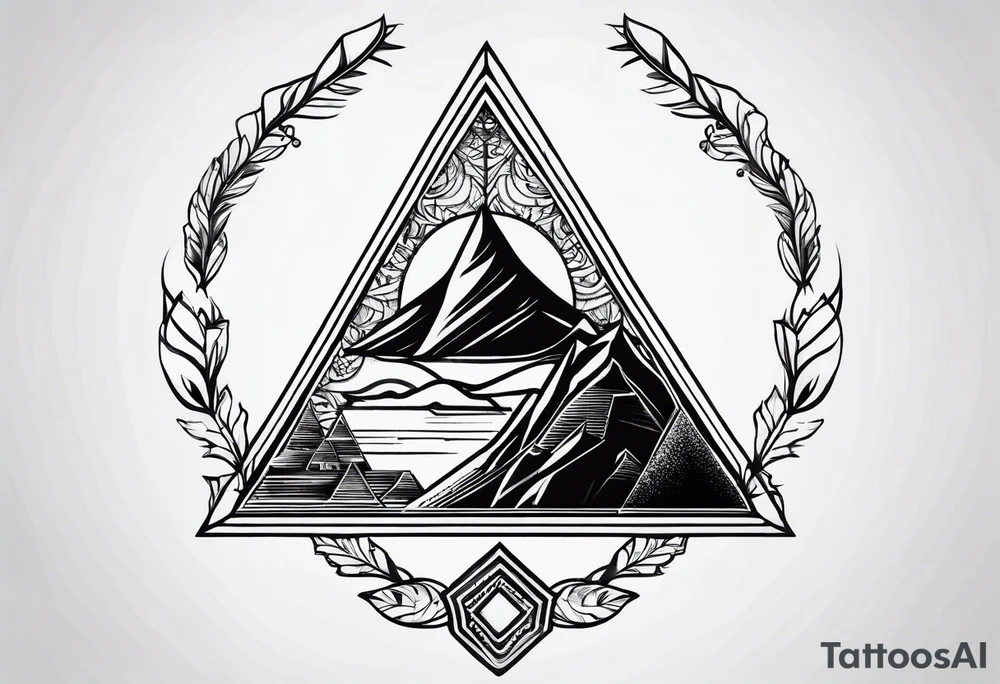 un triangulo simple tattoo idea