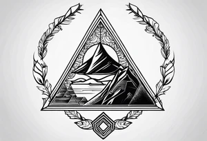 un triangulo simple tattoo idea
