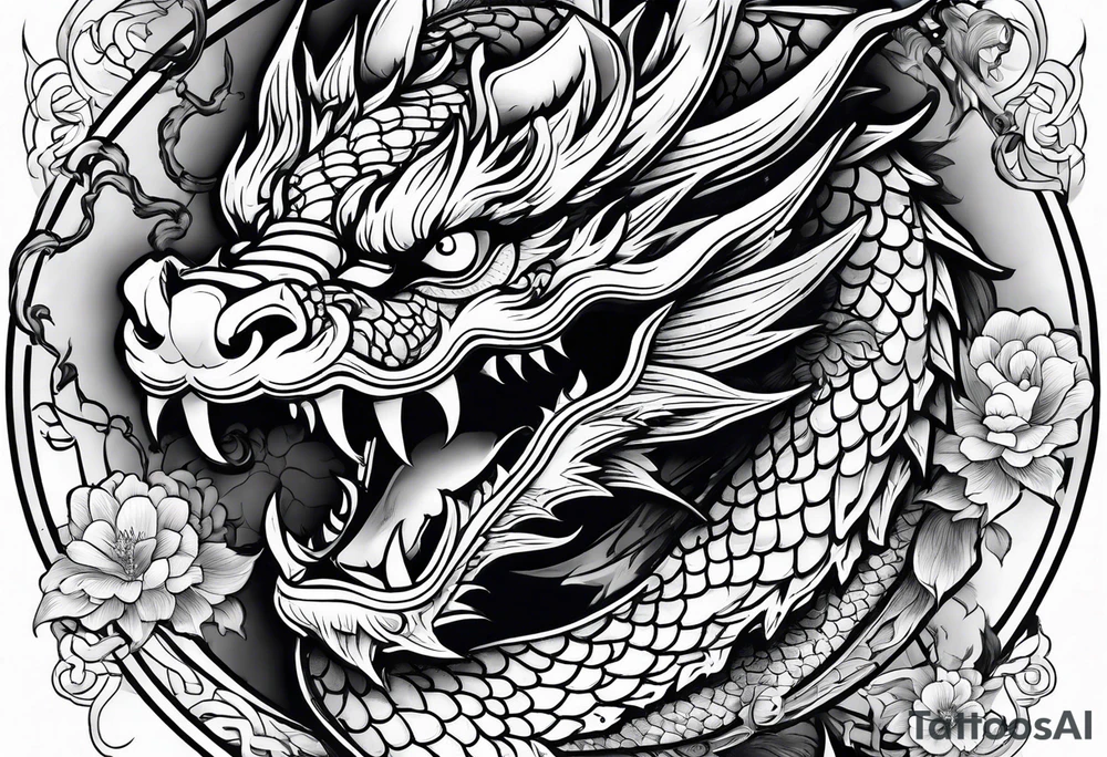 Dragon chinese tattoo idea