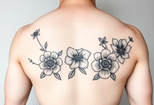 1, 2, and 4 
with flowers
for thigh for women tattoo idea