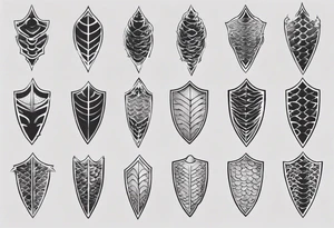Dragon scale armor tattoo idea