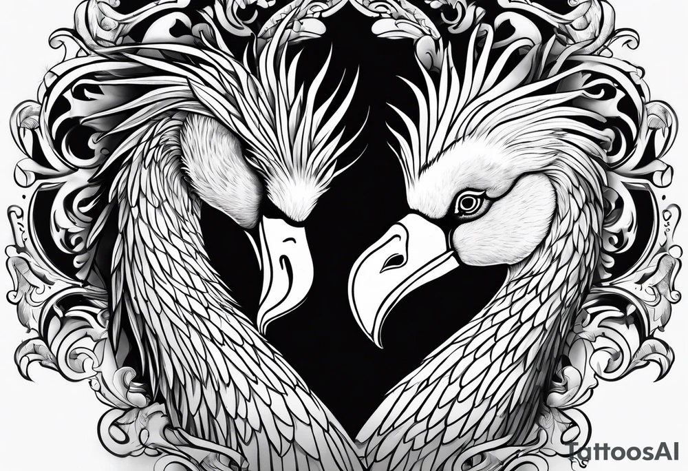 dolflamingo face tattoo idea