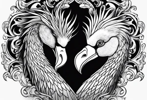 dolflamingo face tattoo idea