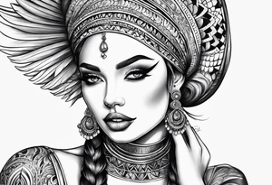 latin women tattoo idea