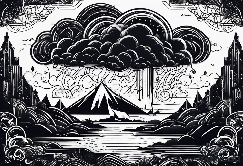 thunderstorm tattoo idea