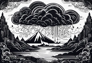 thunderstorm tattoo idea