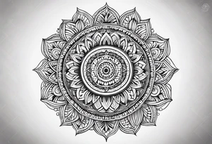 cute mandala tattoo idea