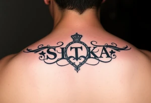 Create a small 
tattoo with the word the word SITKA and an Irish claddagh ring tattoo idea