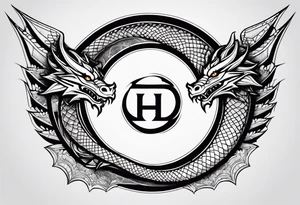 Dragon double tattoo idea