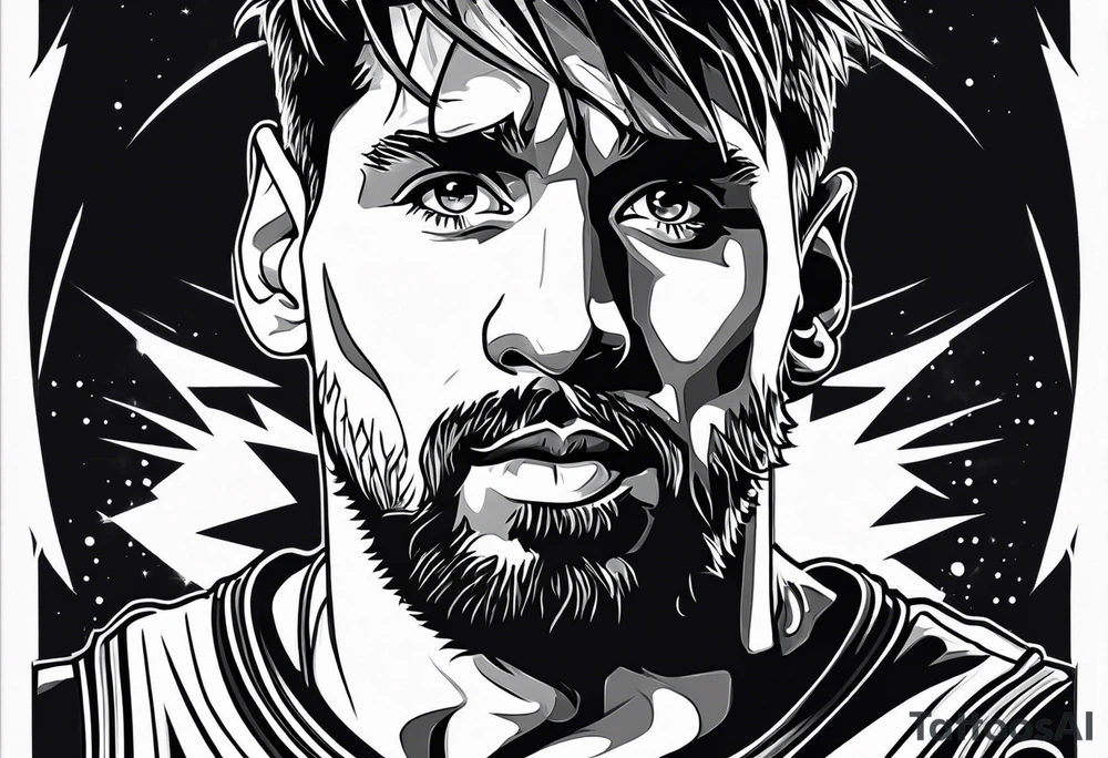 messi dunking a basketball tattoo idea
