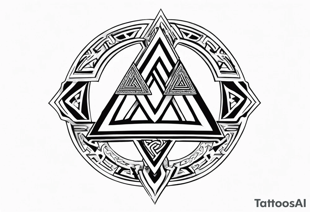Valhalla fire
shield sword stairs
Sword shield valknut tattoo idea