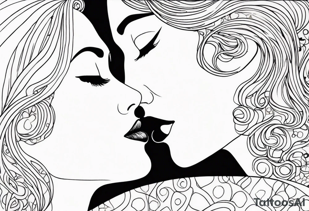 a kiss by gustav klimt tattoo idea