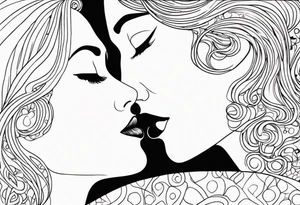 a kiss by gustav klimt tattoo idea