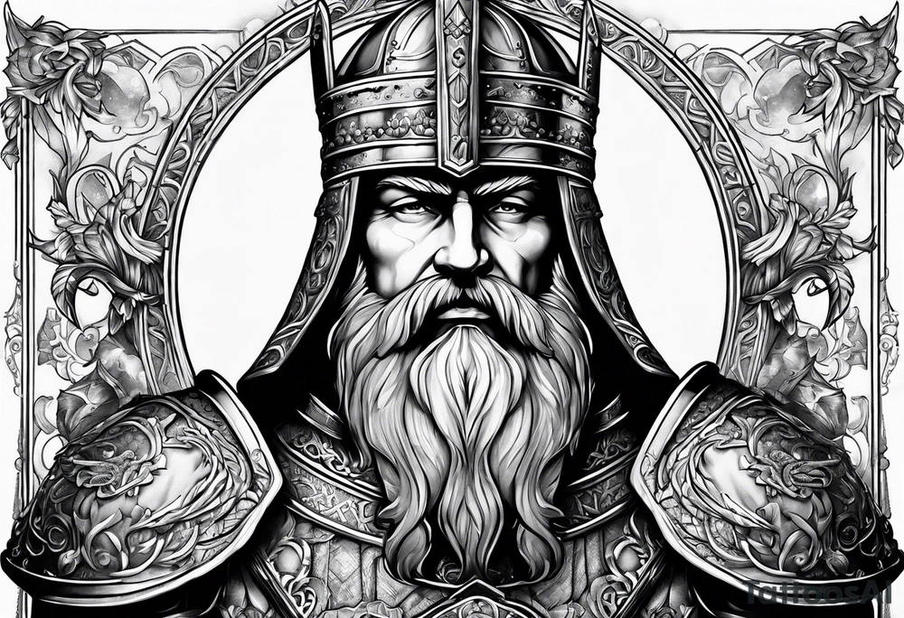 charlemagne in armor tattoo idea