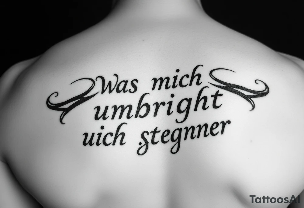 was mich nicht umbringt macht mich stärker back tatto tattoo idea