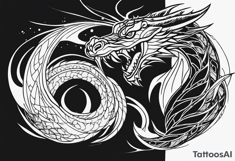 Fire breathing dragon around wrist tattoo idea