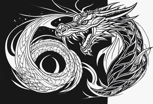 Fire breathing dragon around wrist tattoo idea