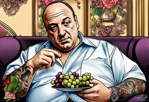 Tony Soprano eating grapes tattoo idea