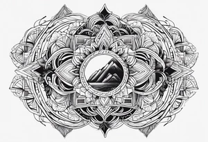 Fine line, earthy elements tattoo idea