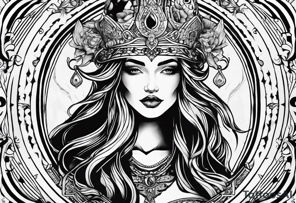 The fool tarot character as a woman tattoo idea