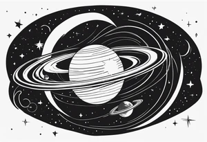 I wanna a tattoo in my wrist with a shape of rectangle wide as a bracelet with astronomy theme galaxy planets and stars like stripe tattoo idea