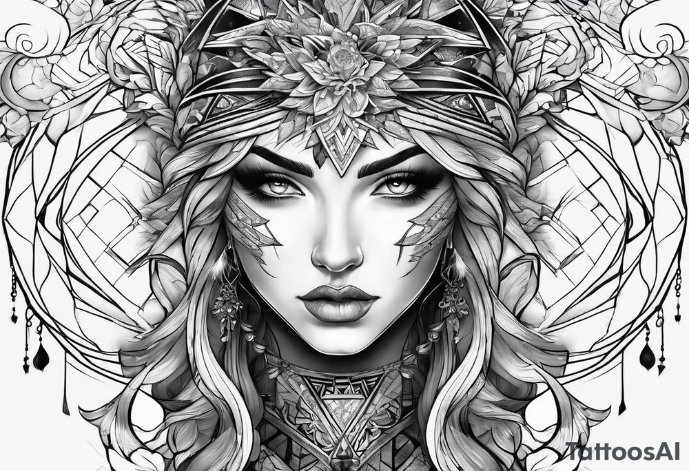 lightning like veins tattoo idea