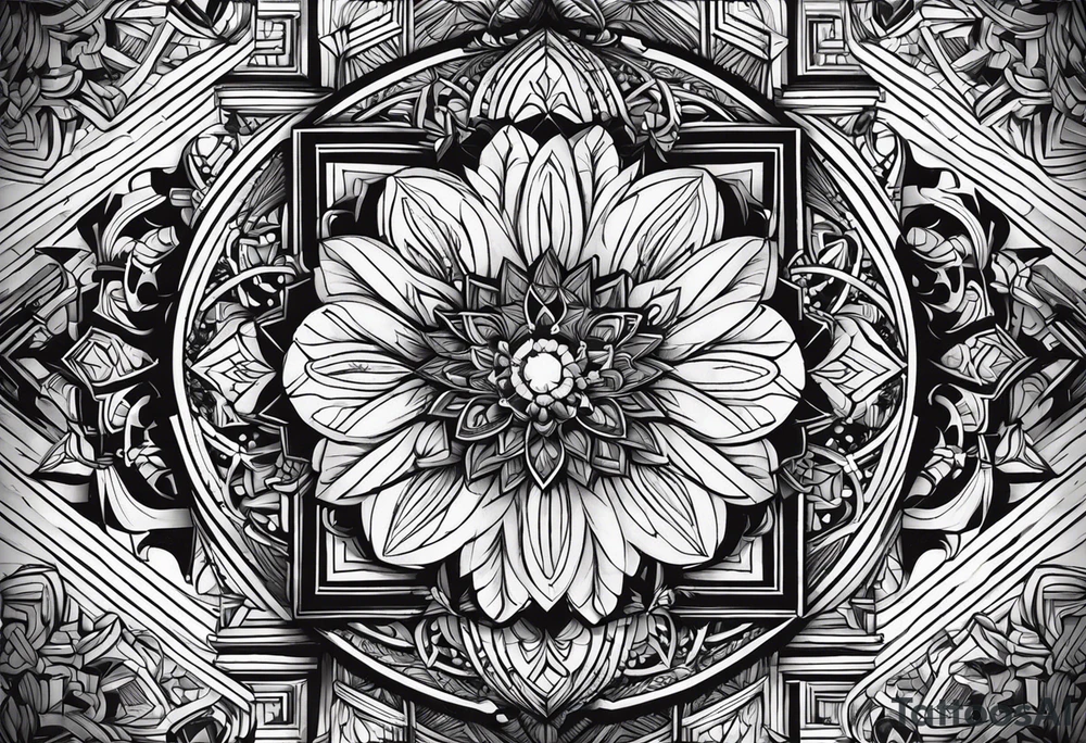 геометрия с графикой, тема звезды tattoo idea