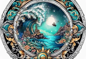 Neptune planet tattoo idea