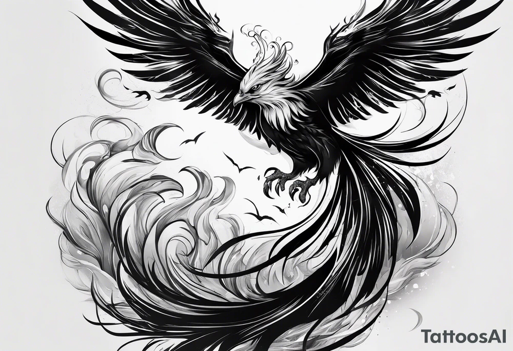 Like a phoenix rising from ashes, a woman who's has been through pain and now finding her strength tattoo idea