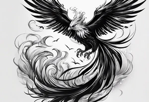 Like a phoenix rising from ashes, a woman who's has been through pain and now finding her strength tattoo idea