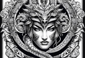 quetzalcoatl snake sleeve tattoo idea