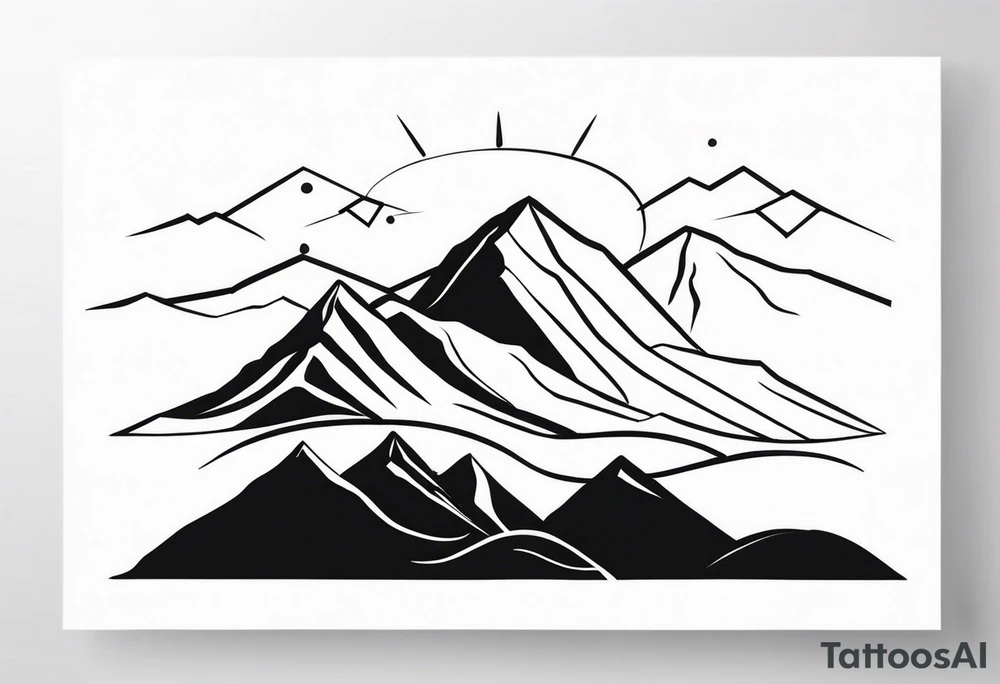 Three mountains tattoo idea