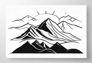 Three mountains tattoo idea